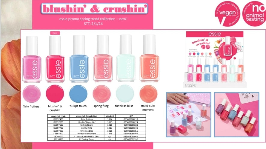 Essie Nail Lacquer Blushin & Crushin 2024