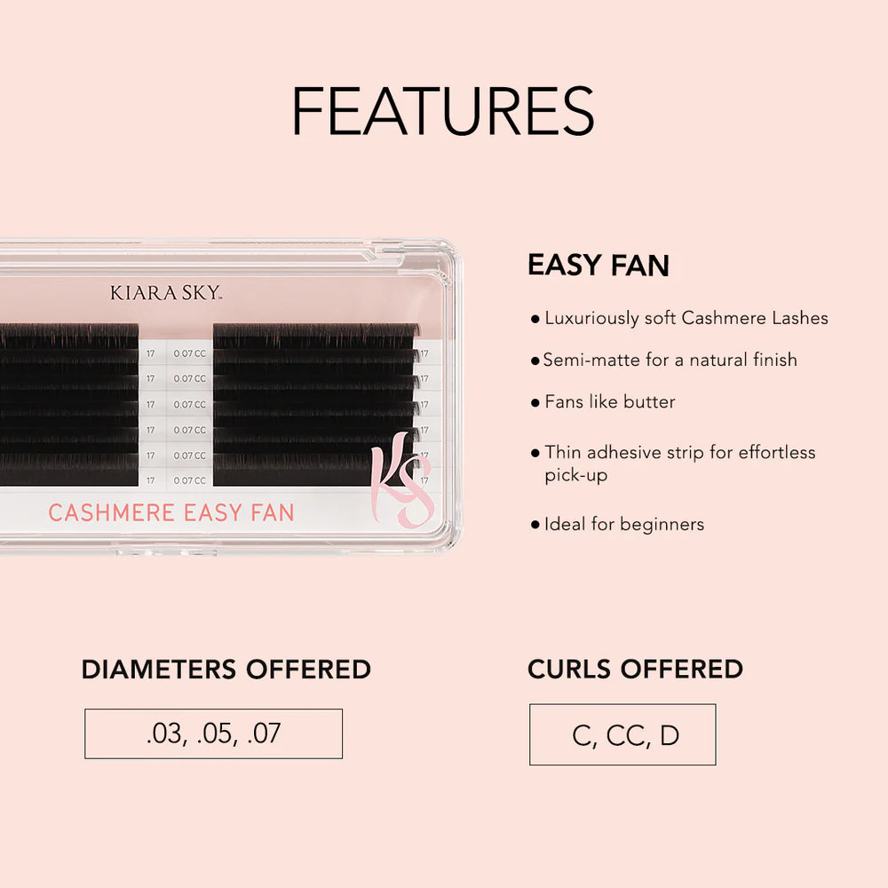 Kiara Sky Lash Extensions Cashmere Easy Fan