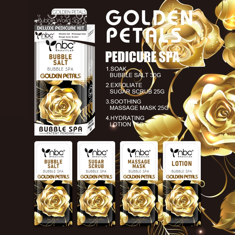 NBC Bubble World 4 in 1 Spa Golden Petals Case 50pack - BeautyzoneNailSupply