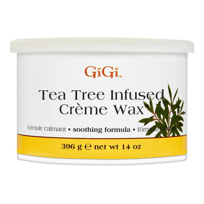 Gigi Wax Can Tea Tree Creme 14 oz Soft Wax #0240 - BeautyzoneNailSupply