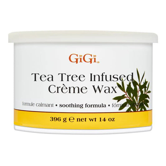 Gigi Wax Can Tea Tree Creme 14 oz Soft Wax #0240 - BeautyzoneNailSupply