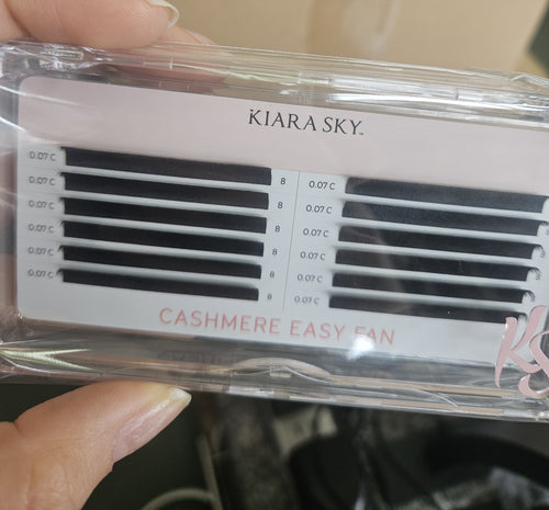 Kiara Sky Lash Extensions Cashmere Easy Fan - 0.07 - C - 8mm CEC708