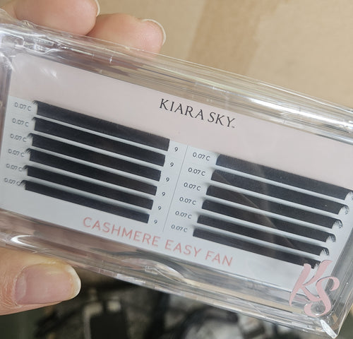 Kiara Sky Lash Extensions Cashmere Easy Fan - 0.07 - C - 9mm CEC709