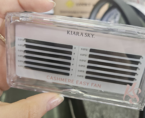 Kiara Sky Lash Extensions Cashmere Easy Fan - 0.07 - D - 8mm CED708
