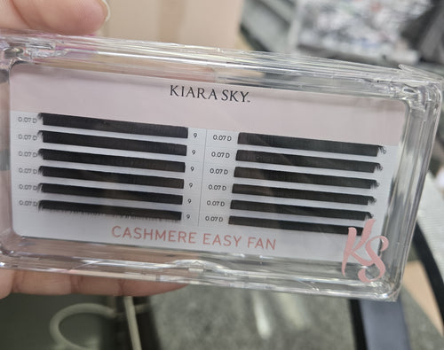 Kiara Sky Lash Extensions Cashmere Easy Fan - 0.07 - D - 9mm CED709