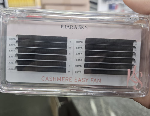 Kiara Sky Lash Extensions Cashmere Easy Fan - 0.07 - D - 11mm CED711