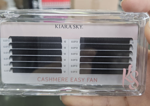 Kiara Sky Lash Extensions Cashmere Easy Fan - 0.07 - D - 12mm CED712