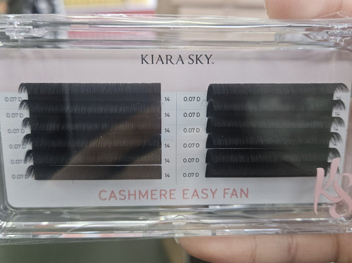 Kiara Sky Lash Extensions Cashmere Easy Fan - 0.07 - D - 14mm CED714