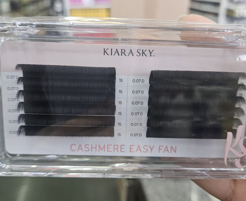 Kiara Sky Lash Extensions Cashmere Easy Fan - 0.07 - D - 15mm CED715