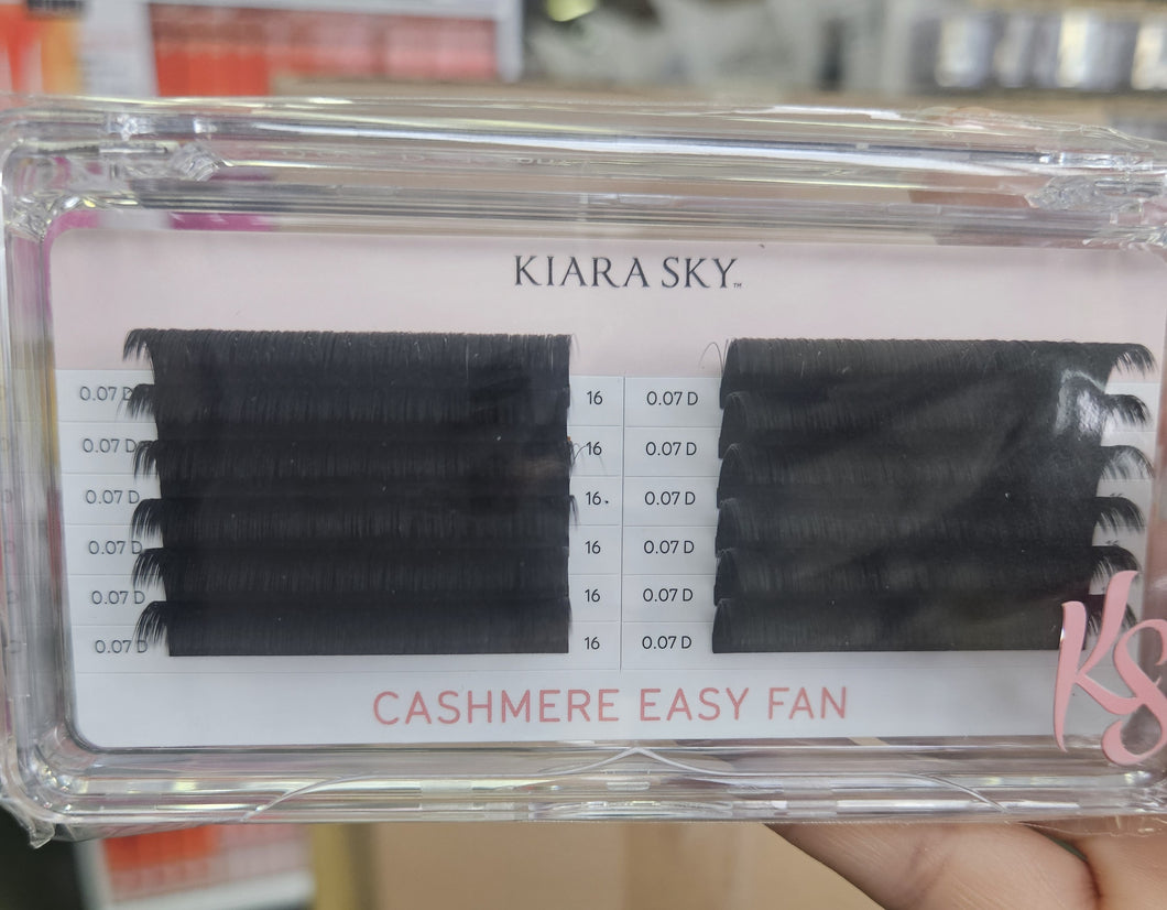 Kiara Sky Lash Extensions Cashmere Easy Fan - 0.07 - D - 16mm CED716