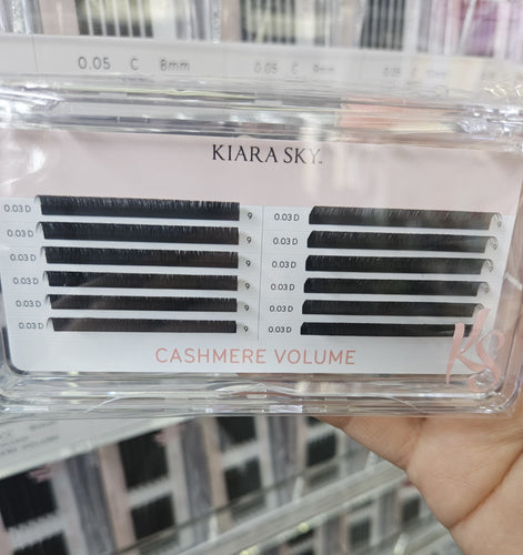 Kiara Sky Lash Extensions Cashmere Volume - 0.03 - D - 9mm CVD309