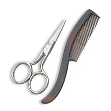 Load image into Gallery viewer, Ultra 3 1/2&quot; Mustache Scissors and Comb #4102U