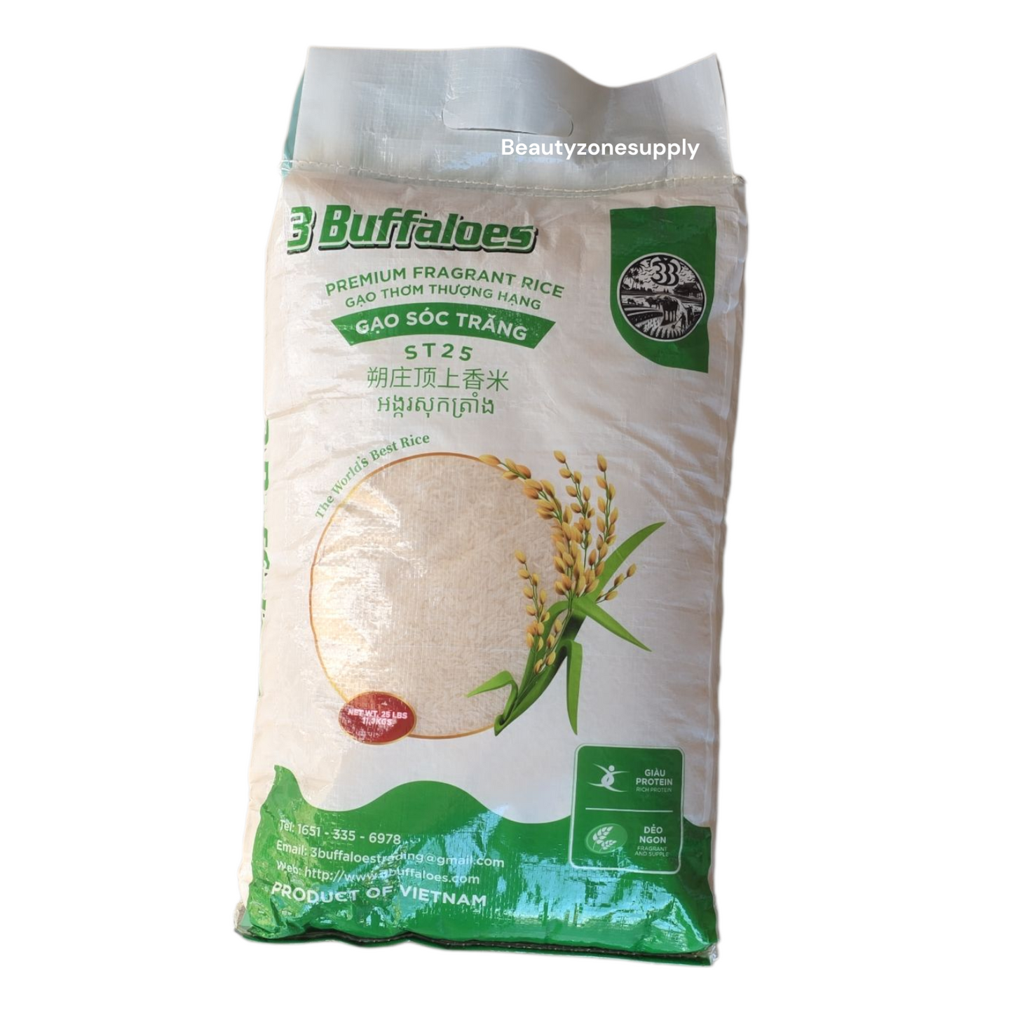 3 Buffaloes ST25 is a fragrant, long-grain rice