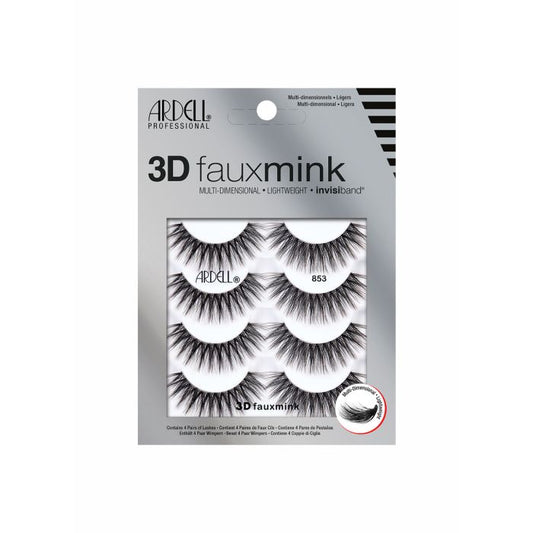 Ardell Strip Eyelashes 3D Faux Mink 853 4PK #71879