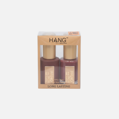 Beauty Zone Nail Supply Hang 4 in 1 Winter Lights Merlot nail polish duo set in clear retail packaging