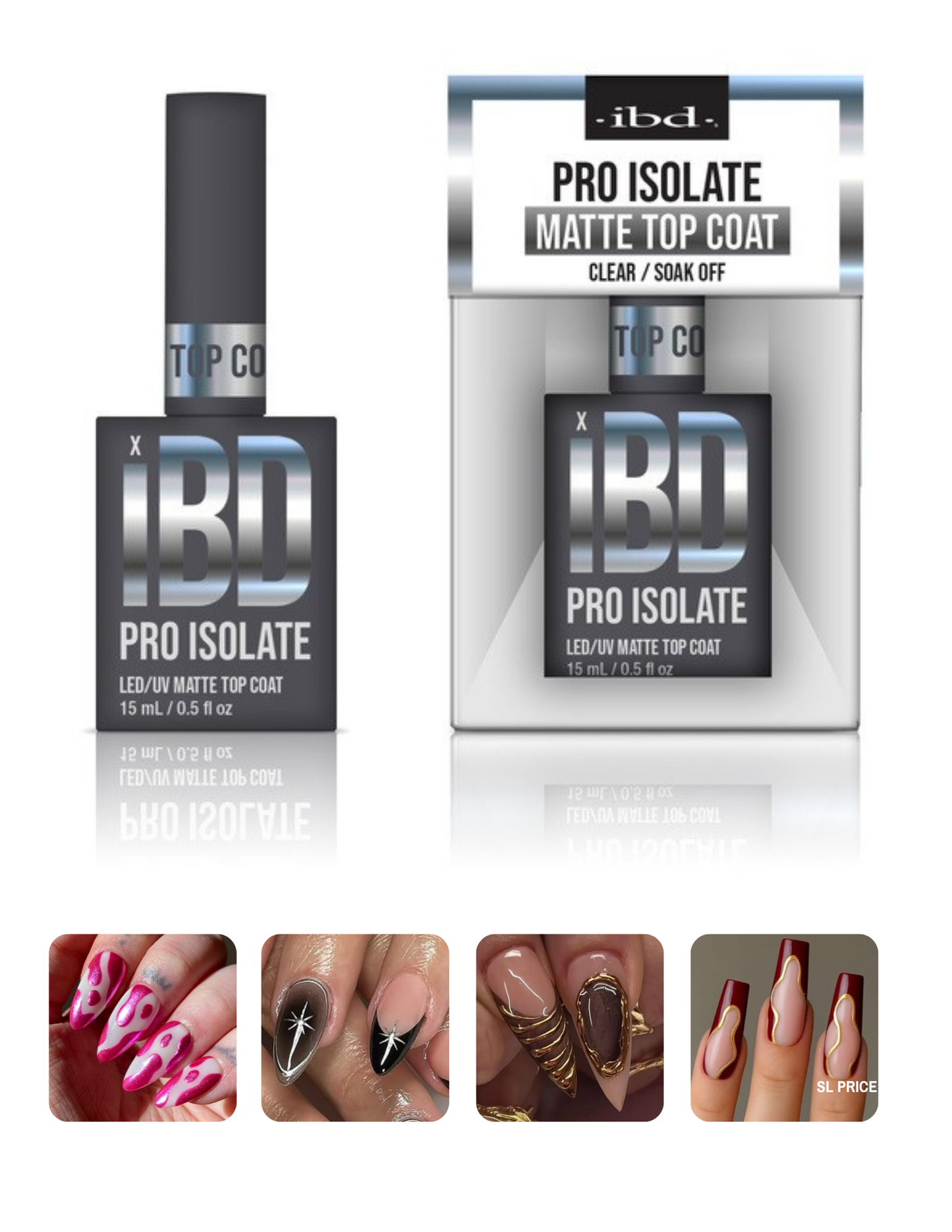 Ibd Gel Pro Isolate Matte Top Coat 0.5 fl oz #40040