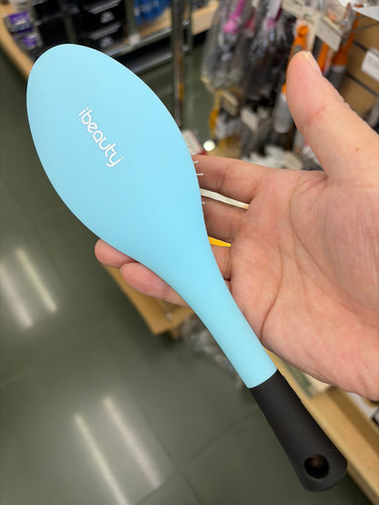 IB 1921b Blue Ceramic Oval Paddle Porcupine Brush