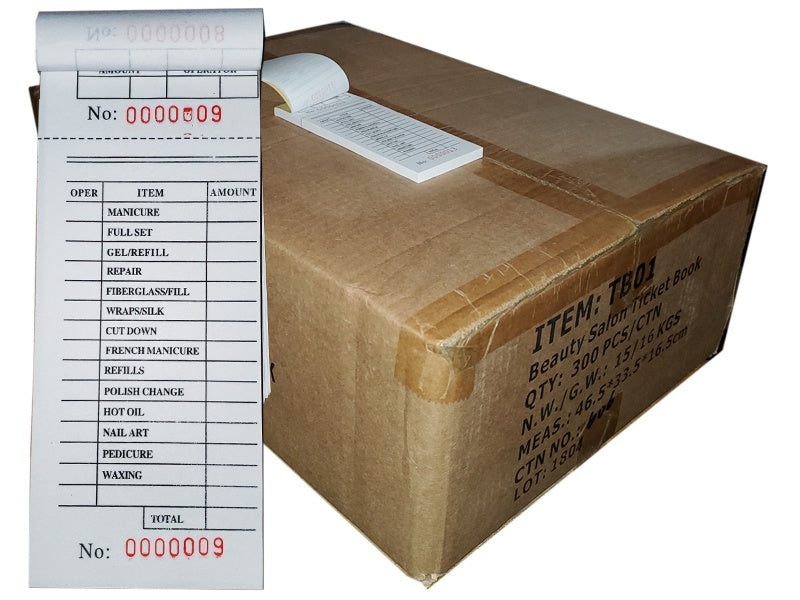 Ticket Book for nail salon 300 pack