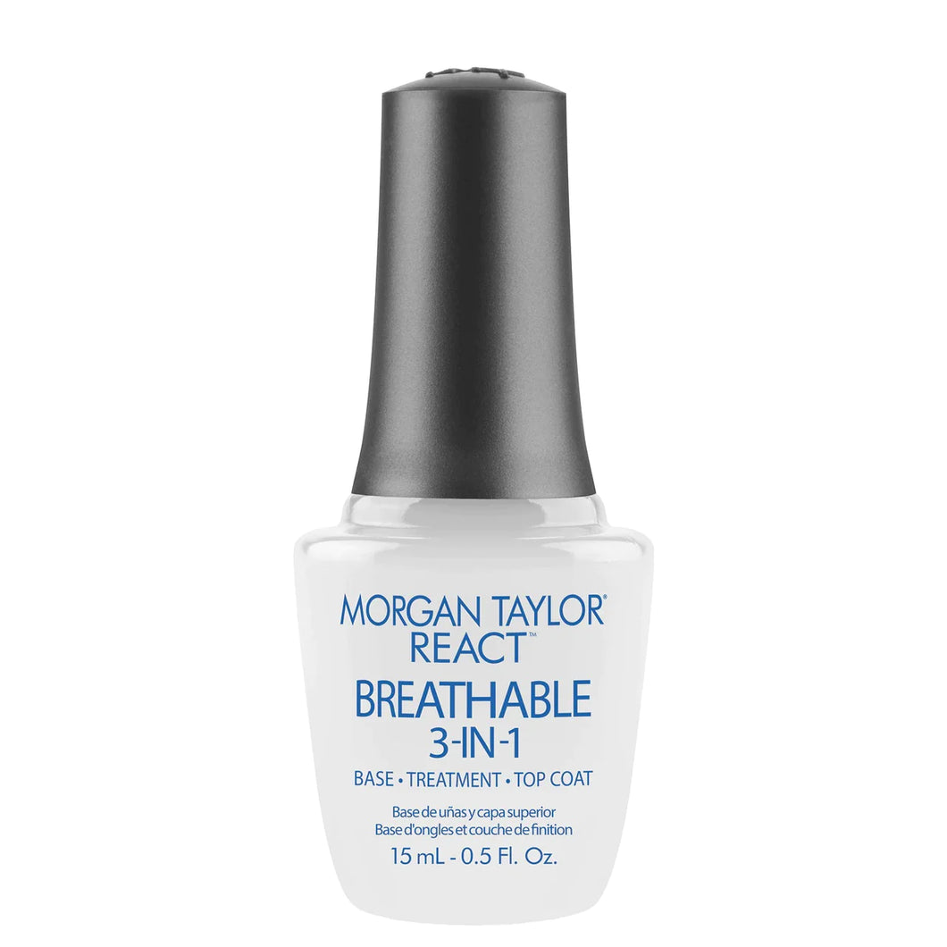 Morgan Taylor React Breathable 3 in 1 (Base/Treatment/Top)  0.5oz/ 15mL 3413000