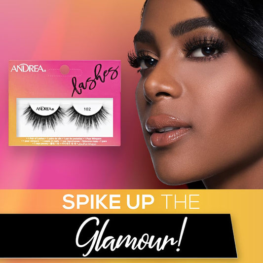 Andrea Strip Lash False Eyelashes 102 - Black #84894