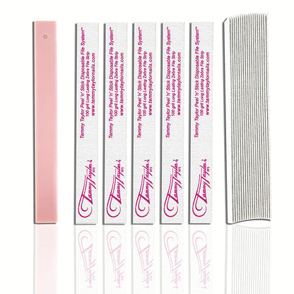 Tammy Taylor Nail  Peel 'N' Stick Disposable Zebra File - 100grit - Pack of 10ct