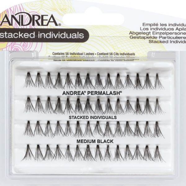 Andrea Stacked Individuals Lashes Medium Black #69476