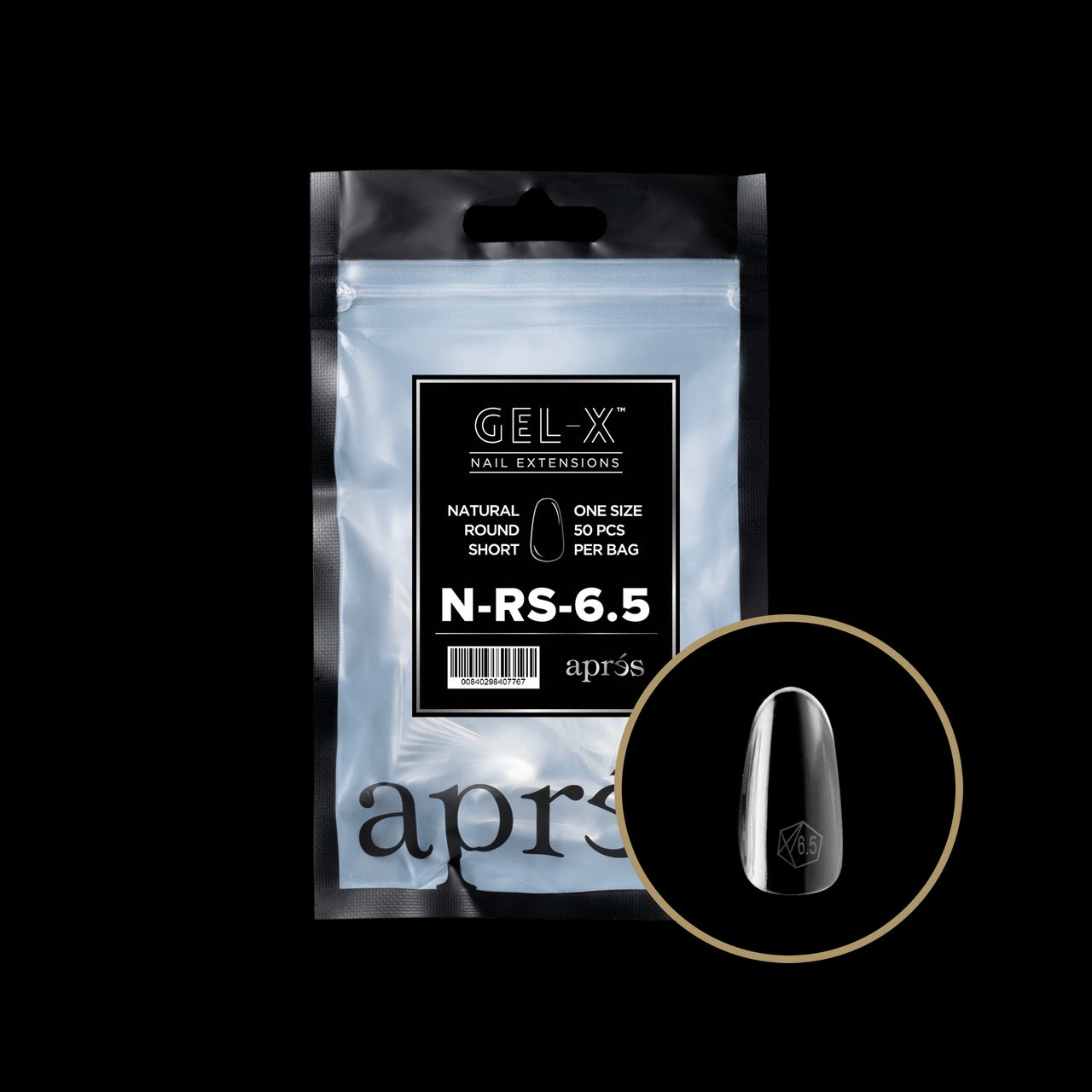 Apres Gel-X® Refill Bag 50 tips Natural Round Short