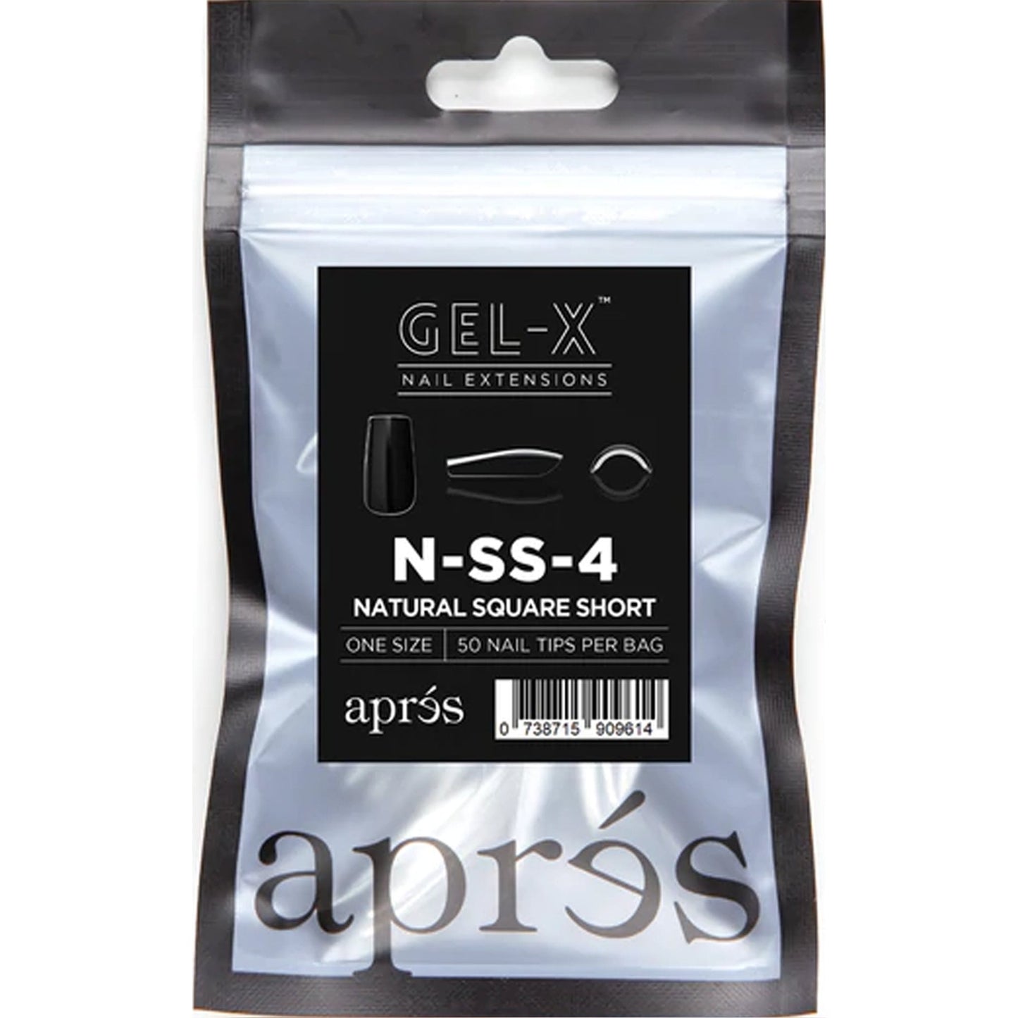 Apres Gel-X® Refill Bag 50 tips Natural Square Short