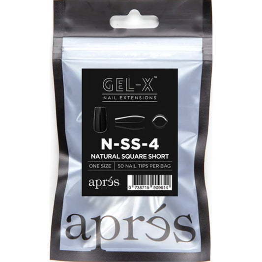 Apres Gel-X® Refill Bag 50 tips Natural Square Short