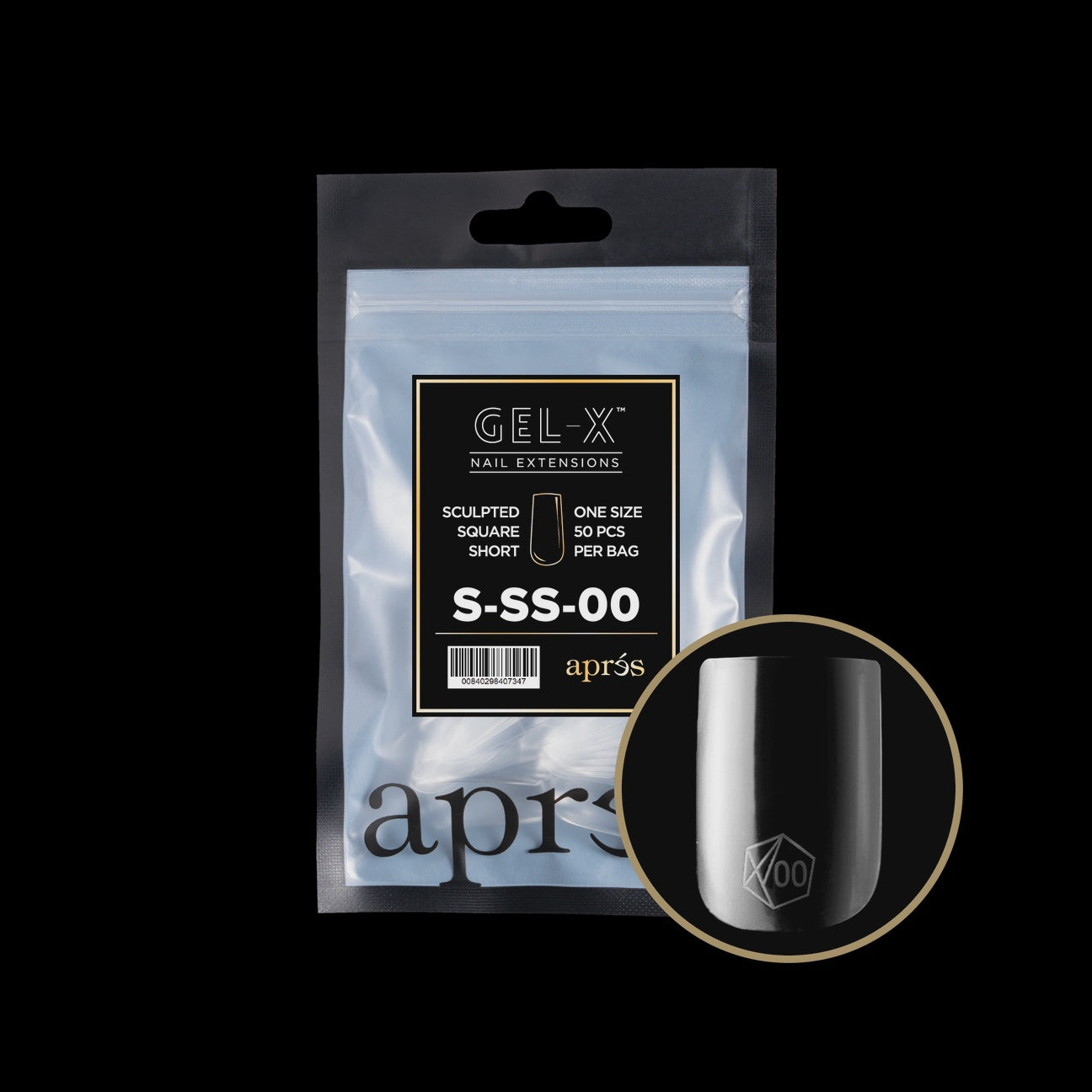 Apres Gel-X® Refill Bag 50 tips Sculpted Square Short