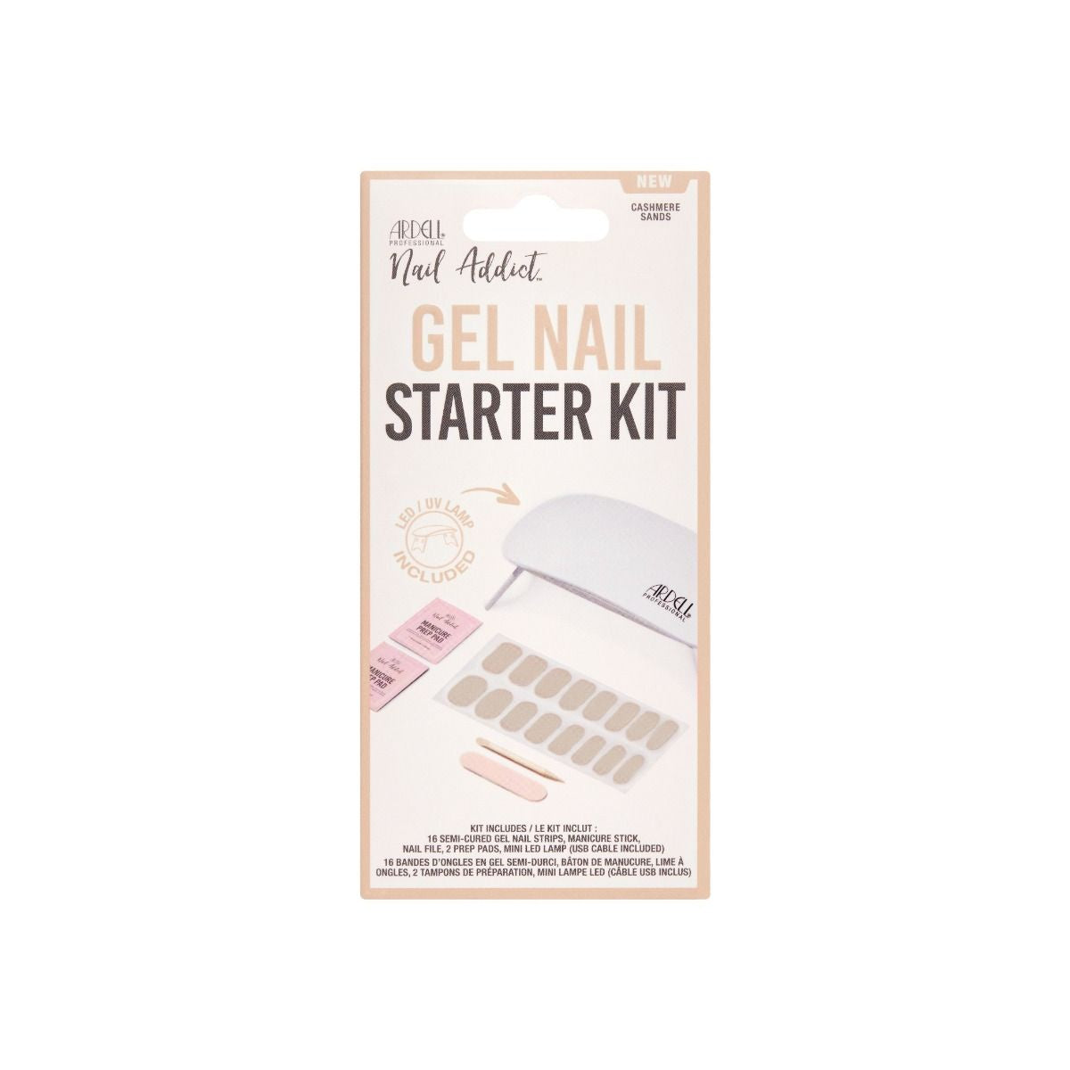 Ardell  Gel Nail Strip Starter Kit, Cashmere Sands #37914