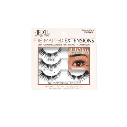 Ardell Eyelash Pre-Mapped Extensions Kitten Eye Refill 3 pack #38861