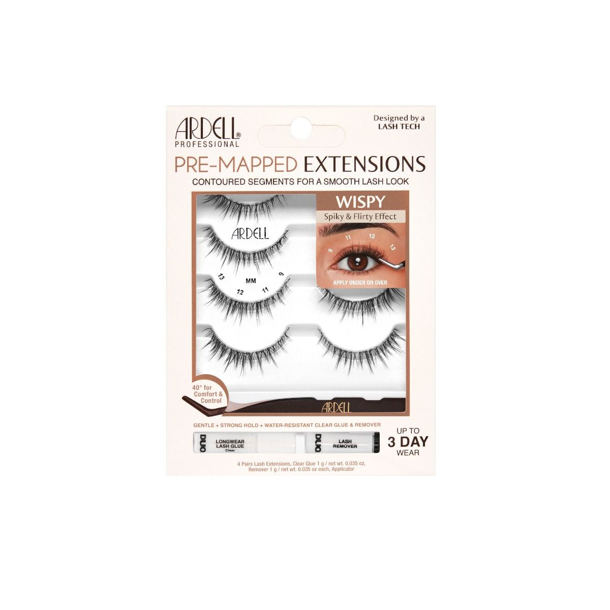 Ardell Eyelash Pre-Mapped Extensions Wispy #37991