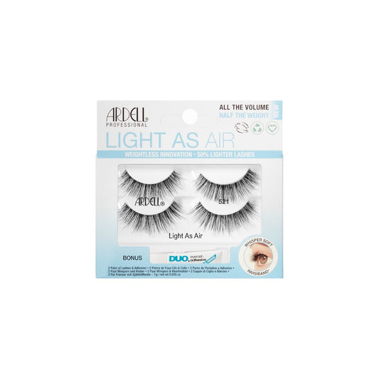 Ardell Eyelash Twin Pack + 1 gram DUO Pipette Light As Air 521 #58430