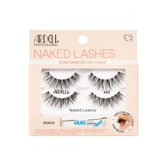Ardell Eyelash Twin Pack + 1 gram DUO Pipette Naked Lashes 425 #75820