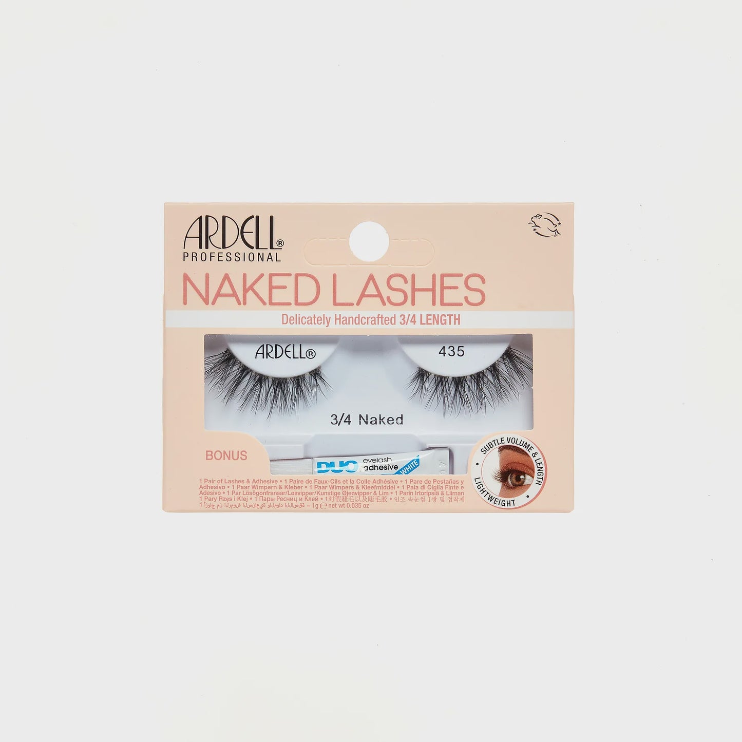 Ardell Naked Lash 3/4 length 435 with DUO 1 gram Glue #44450