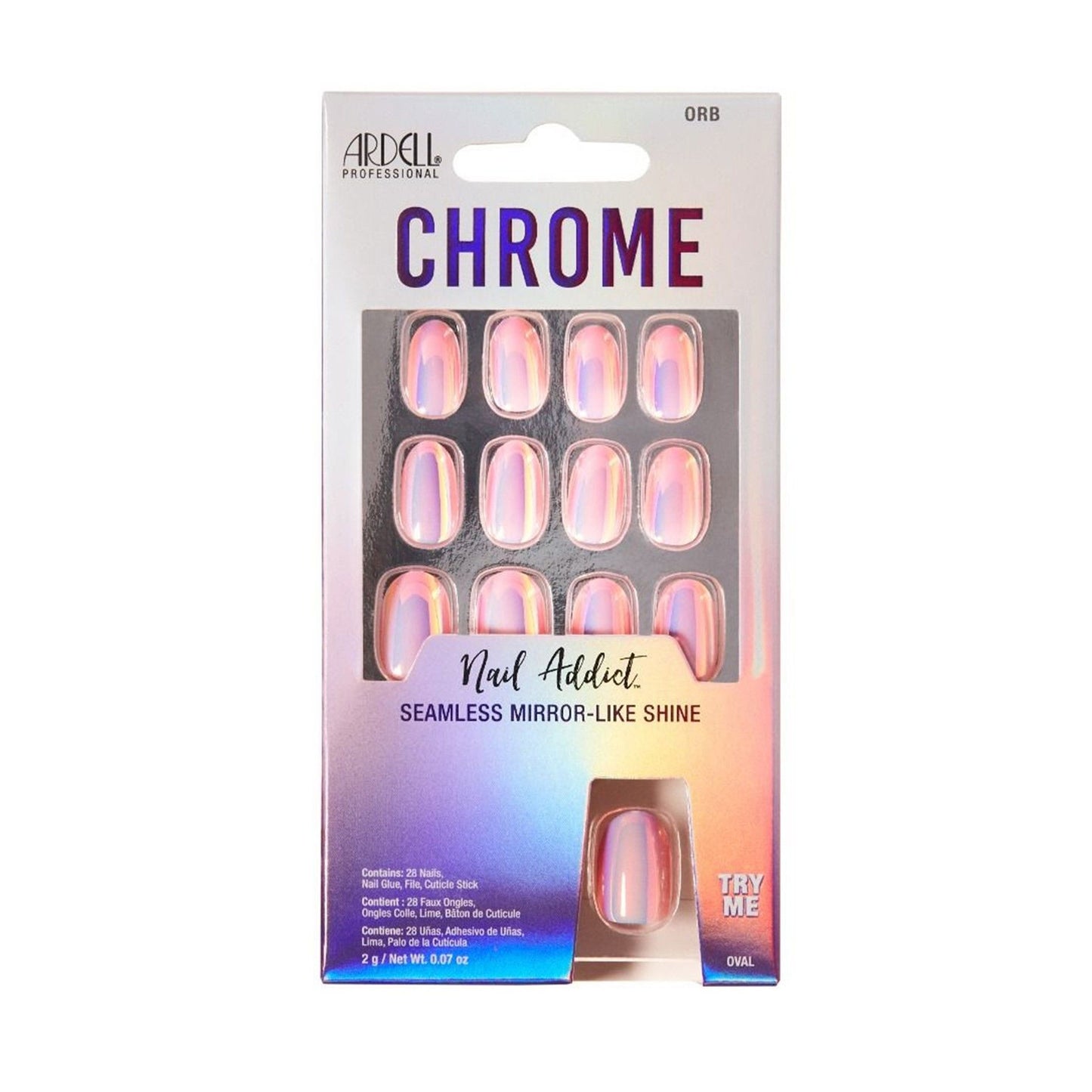 Ardell Press-on Nails Nail Addict Chrome Orb #37434