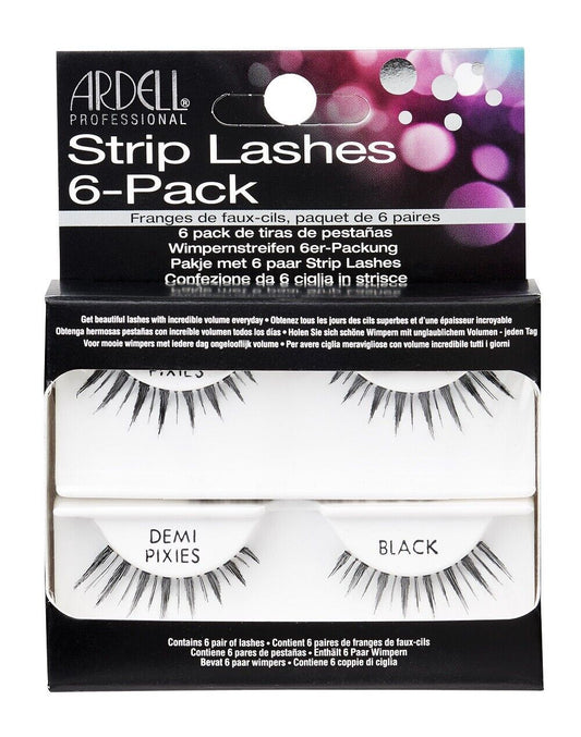 Ardell Strip Lashes Demi Pixies Black 6 Pack Refill Kit 60067