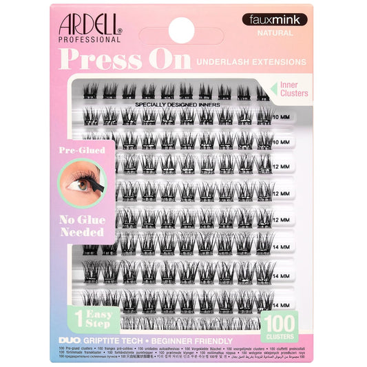 Ardell Eyelash Press On Pre-Glued Underlash Extensions Fauxmink Natural 100 ct