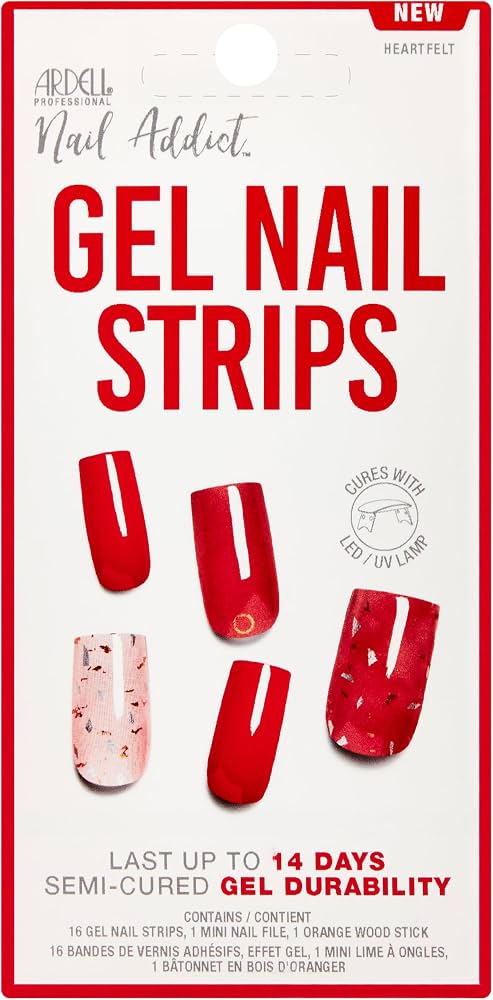 Ardell Nail Addict Gel Nail Strips - Heartfelt #37953