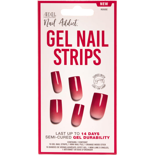 Ardell Nail Addict Gel Nail Strips - Rouge #37911