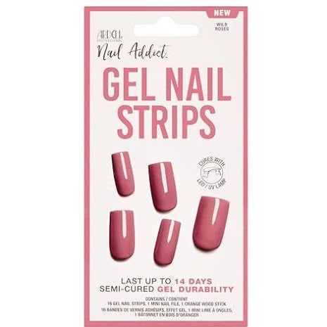 Ardell Nail Addict Gel Nail Strips - Wild Roses #37949