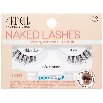 Ardell Naked Lash 3/4 length 424 with DUO 1 gram Glue #39849