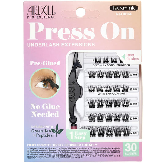 Ardell Press On Underlash Fauxmink Natural Green Tea & Peptide Infused 30 Ct w/Applicator #38477
