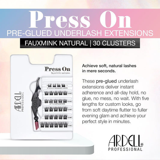 Ardell Press On Underlash Fauxmink Natural Green Tea & Peptide Infused 30 Ct w/Applicator #38477