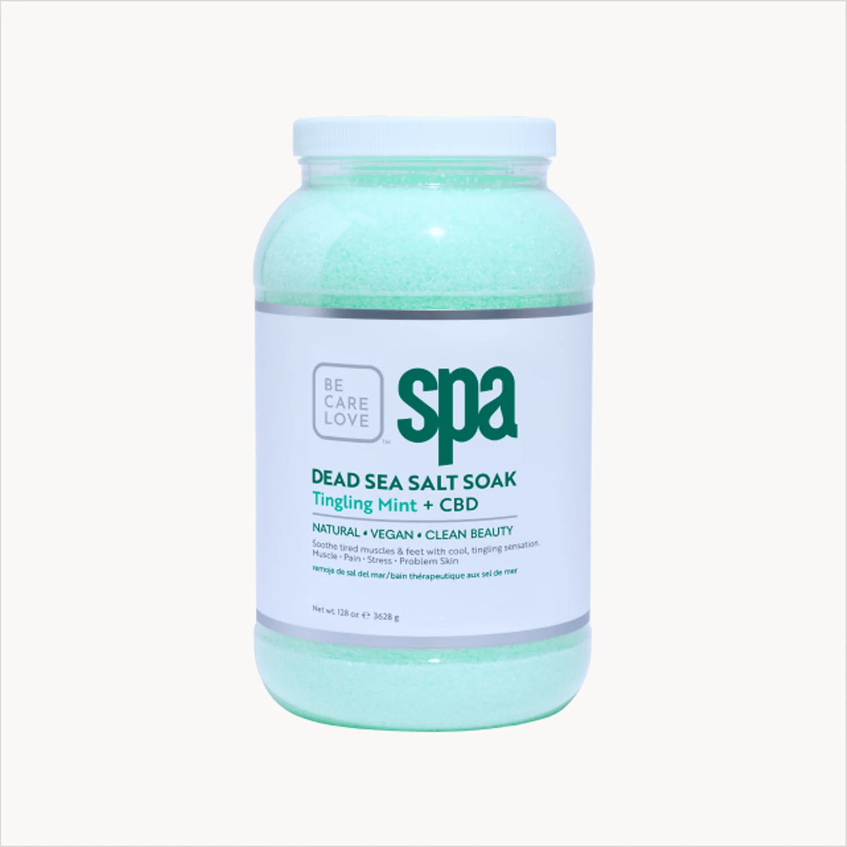 BCL SPA Dead Sea Salt Soak Hemp CBD+ Tingling Mint Gallon