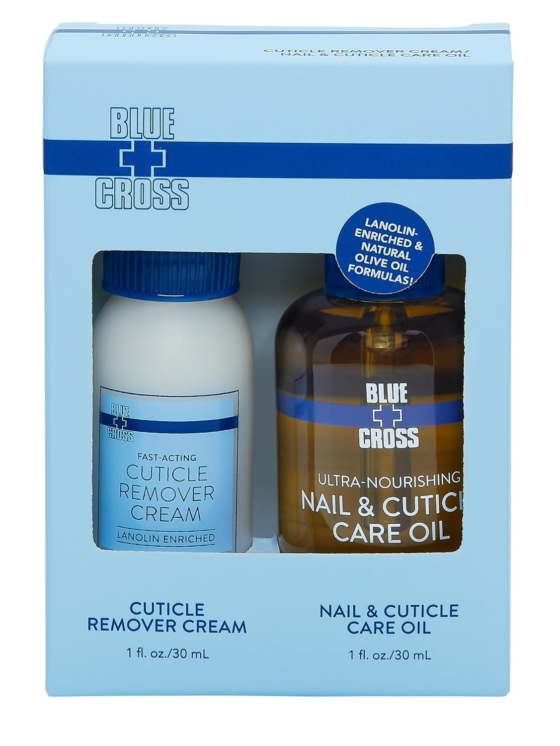 Blue Cross Nail Treatments 2-piece Value Set (Cuticle Remover Cream / Cuticle Oil)