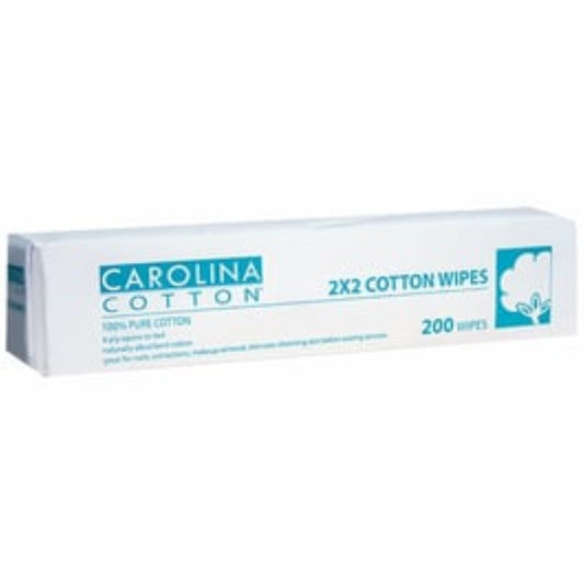 Carolina Cotton Wipe 2 x 2 200/sleeve Pack #407102