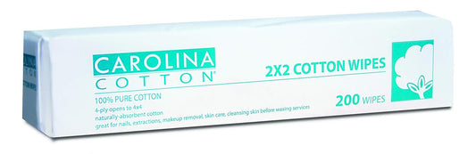 Carolina Cotton Wipe 2 x 2 200/sleeve Pack #407102