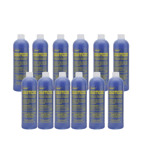 Chastity Chasticide Disinfect salon tools 16 oz Case 12 bottles